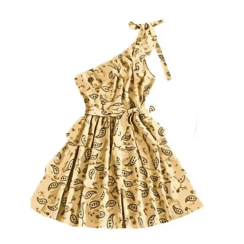 Molde Vestido Feminino 1 Alça Nula P e m