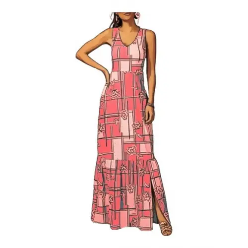 Molde Vestido Feminino Longo Verão Pp ao Gg