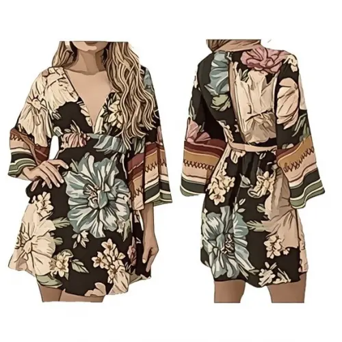 Molde Vestido Feminino Adulto Decote Xale