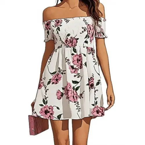 Molde Vestido Feminino Ombro a Ombro Ciganinha Lastex