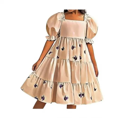 Molde Vestido Infantil Rodado 4 ao 14 #563