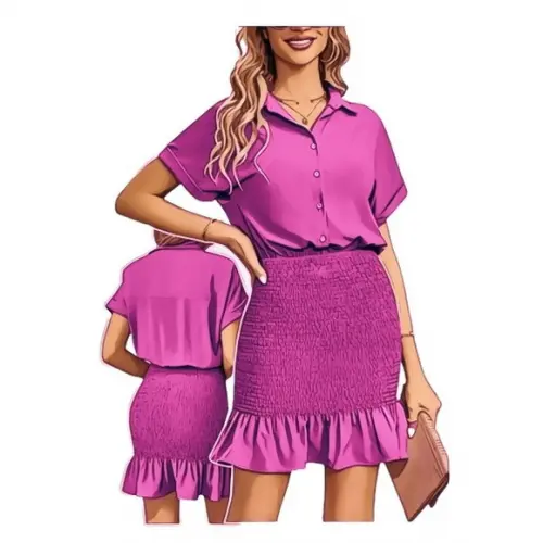 Molde Vestido Manga Japonesa e Babado do P ao Xxg
