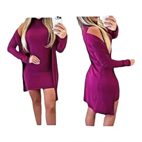 Molde Vestido Tubinho Gola Alta e Cardigan Longo P ao Gg