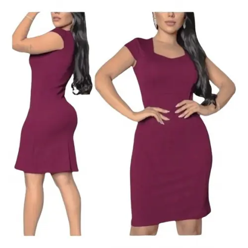 Molde Vestido Tubinho Midi Decote Princesa P ao Gg