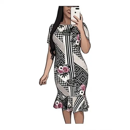 Molde Vestido Tubinho Midi Malha Barra Sereia P ao Gg