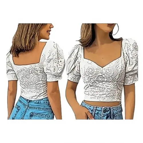 Moldes Cropped Manga Princesa, Bufante P ao Gg