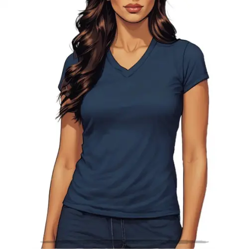 Moldes Digitais em pdf - Baby Look Gola V Fem do Pp ao Gg