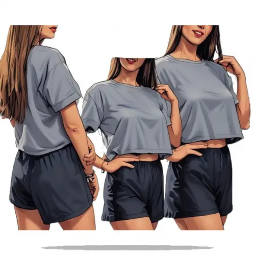 Moldes Digitais em pdf - Pijama Cropped + Short do P ao Xxg