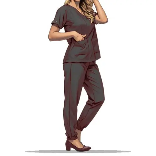Moldes Digitais em pdf - Pijama Scrub Adulto Fem do P ao Xxg