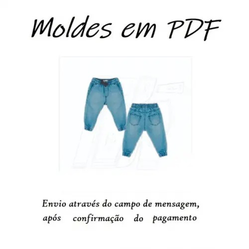 Moldes Digital - Calça Jogger Bebê