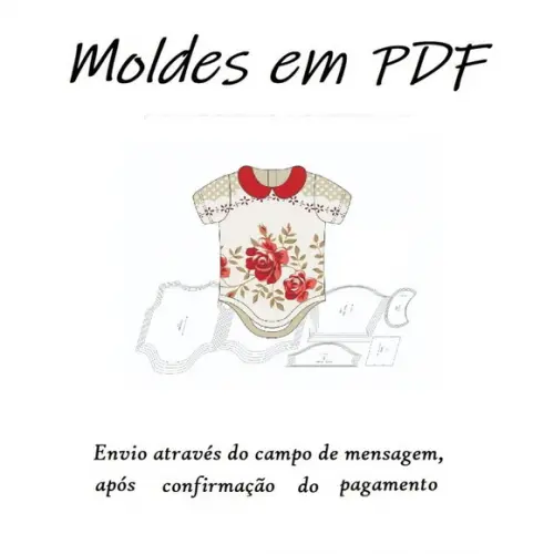 Moldes Digital - Body Bebê com Abertura nas Costas