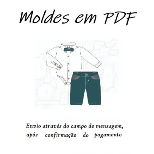 Moldes Digital - Conjunto de Body e Calça Bebê Batizado