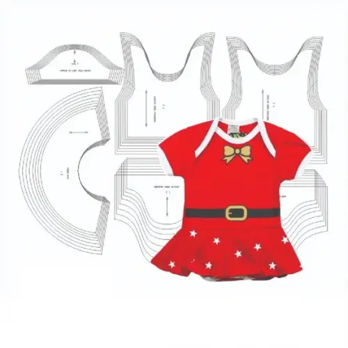 Moldes Digital - Modelagem de Body Mamãe Noel - Natal