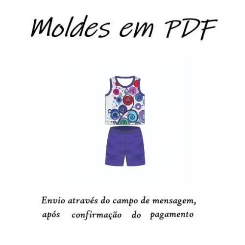 Moldes Digital - Conjunto Masculino De Regata E Bermuda