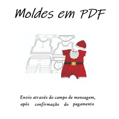 Moldes Digital - Modelagem De Macaquinho Papai Noel - Natal
