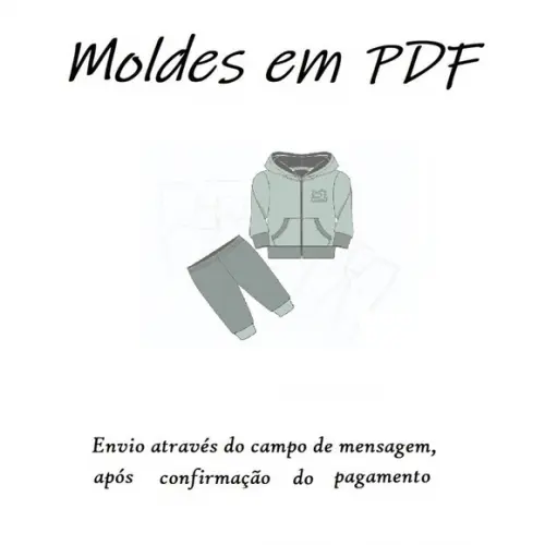 Moldes Digital De Agasalho Moletom Infantil Com Capuz