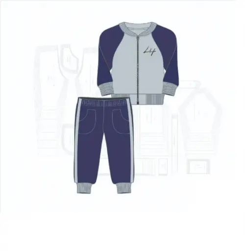 Moldes Digital de Conjunto Moletom Infantil com Zíper