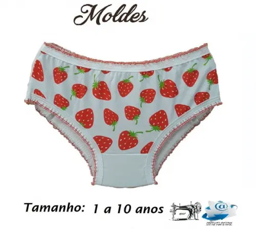 Moldes Digital Modelagem de Calcinha Infantil Por Email