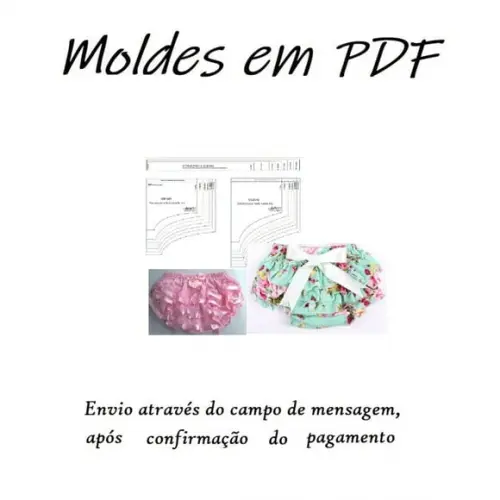 Moldes Modelagem Calcinha Bunda Rica Tapa Fralda Bebê Babado
