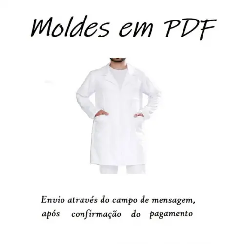 Moldes Modelagem Jaleco Masculino Hospitalar Ref0029