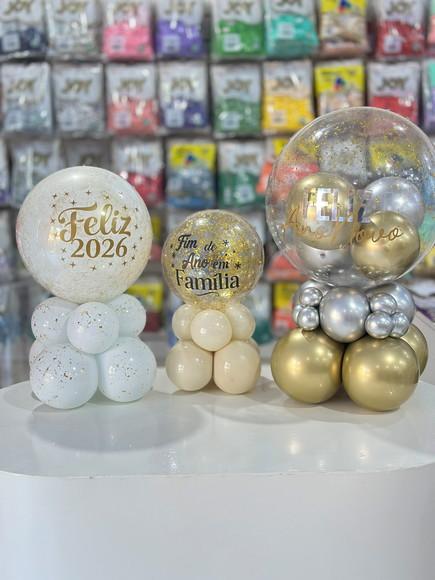 Kit + 50 Artes para Balão Bubble Natal e Ano Novo