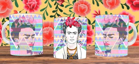 Kit 14 Artes Frida Kahlo Sublimação Estampas Canecas