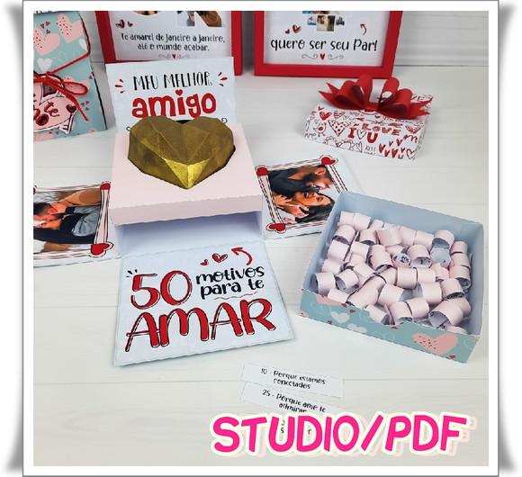 Arquivo caixa explosão -Dia dos namorados ***Studio/PDF