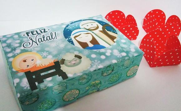 Arquivo Caixa para doces sem cola Natal *Studio/PNG*