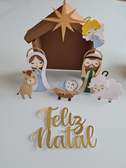 Arquivo Corte Topo de Bolo Presépio Natal Religioso