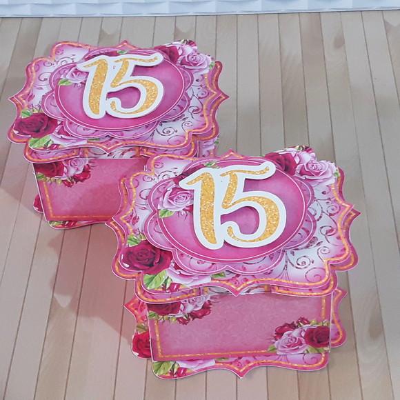 Arquivo de corte 15 Anos - Rosa com Dourado *Studio/PDF