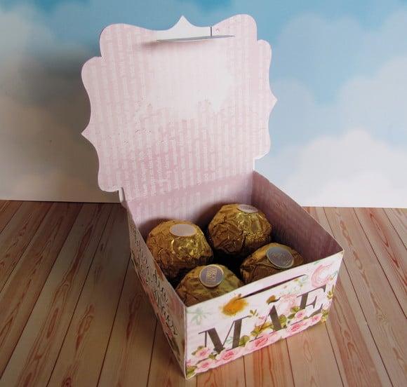 Arquivo de corte Caixa 4 doces Dia das Mães Studio/PDF