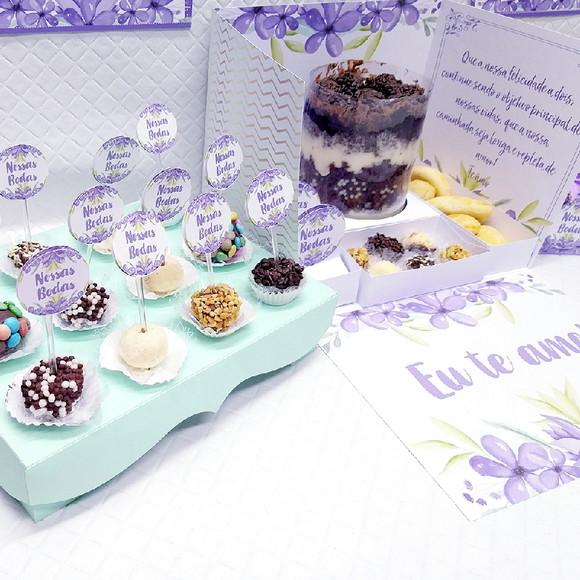 Arquivo de corte Caixa Cenário - Floral Lilás *STUDIO/PDF