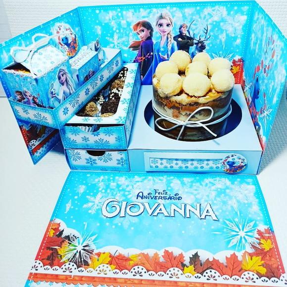 Arquivo de corte caixa cenário Frozen *Studio/PDF