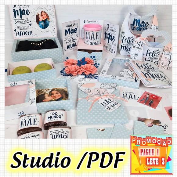 Arquivo de corte Caixa Dia das Mães Studio/PDF