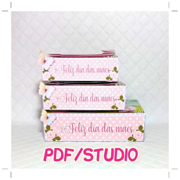 Arquivo de corte Caixa doces Dia das Mães *Studio/PDF