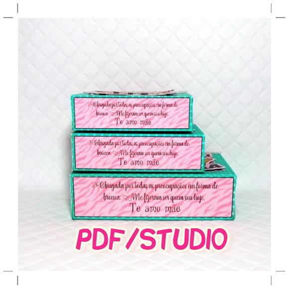 Arquivo de corte Caixa doces Dia das Mães *Studio/PDF