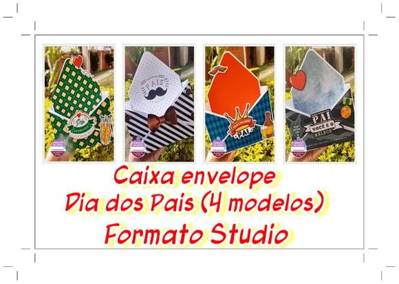 Arquivo de corte Caixa envelope Dia dos pais *Studio