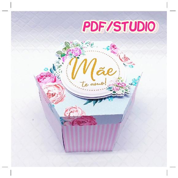 Arquivo de corte Caixa explosão Dia das Mães Studio/PDF