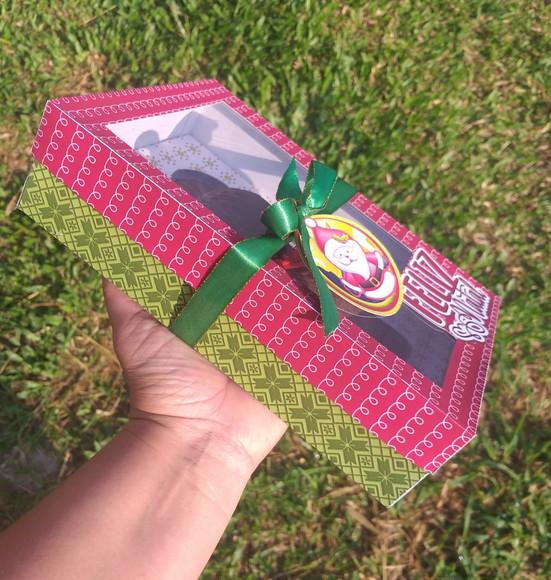 Arquivo de corte caixa para Urso de chocolate Natal