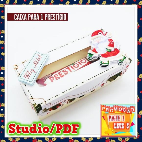 Arquivo de corte Caixa porta Chocolate Prestígio Natal