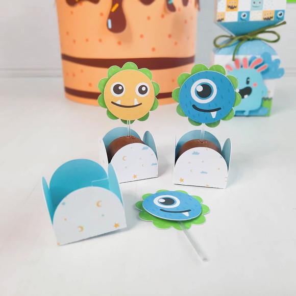 Arquivo de corte Monstrinhos Só um bolinho Studio/PDF