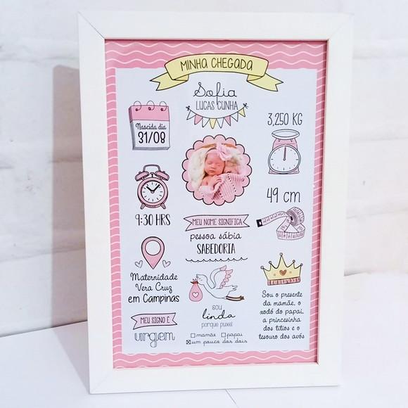 Arquivo de corte Quadro cheguei PNG
