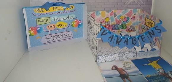 Arquivo Digital de corte Caixa cenário Parabéns Studio/PDF