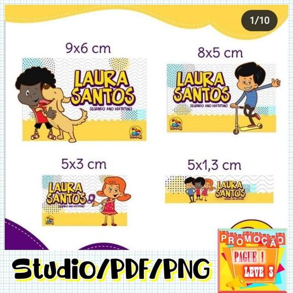 Arquivo Etiqueta Escolar 3 Palavrinhas