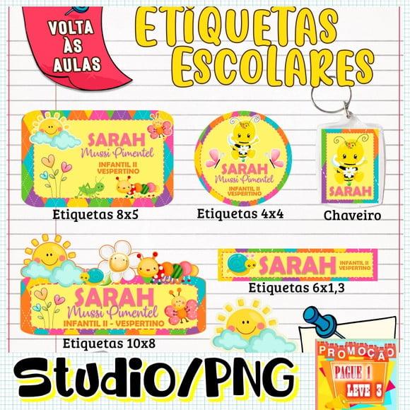 Arquivo Etiqueta Escolar Abelhinha Abelha