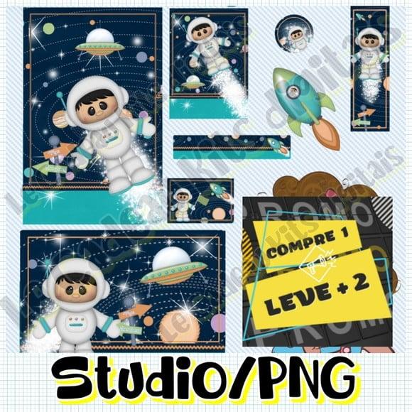 Arquivo Etiqueta Escolar Astronauta