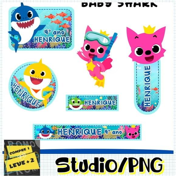 Arquivo Etiqueta Escolar Baby Shark