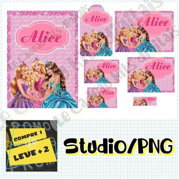 Arquivo Etiqueta Escolar Barbie