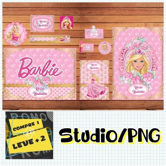 Arquivo Etiqueta Escolar Barbie