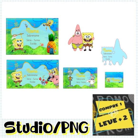 Arquivo Etiqueta Escolar Bob Esponja